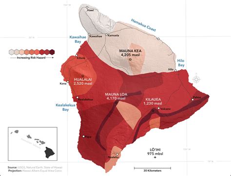 Hawaii Island Lava Zone Map - The Map Of United States