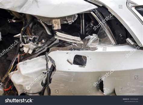 Car Crash Front End Damage Internal Stock Photo 1303936600 | Shutterstock