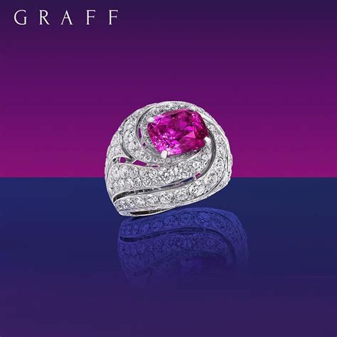 Spellbinding swirls. • 2 carat pink sapphire Swirl ring (Diamonds 3cts ...