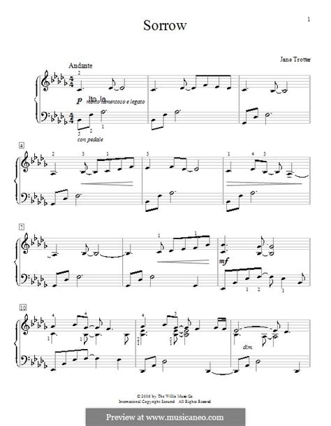 Sorrow by J. Trotter - sheet music on MusicaNeo