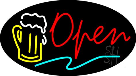 Beer Open Animated Neon Sign - Beer Open Neon Signs - Everything Neon