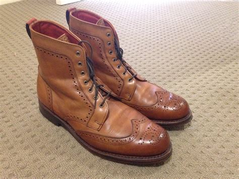 Allen Edmonds Dalton boots- walnut burnished US 9D. | Styleforum