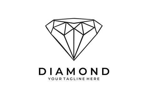 Diamond Logo Company Illustration Vector Grafika przez fanfun · Creative Fabrica