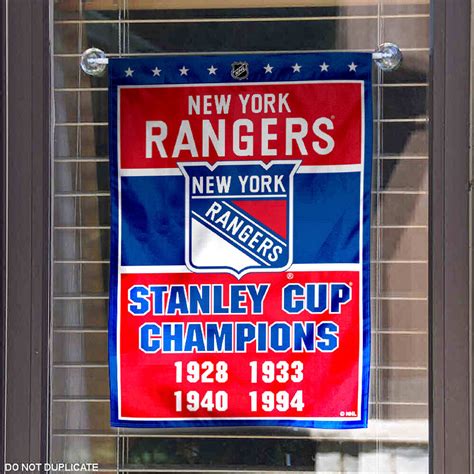 New York Rangers 4 Time Stanley Cup Champions Garden Flag - State ...