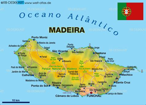 Map of Madeira (Portugal) - Map in the Atlas of the World - World Atlas