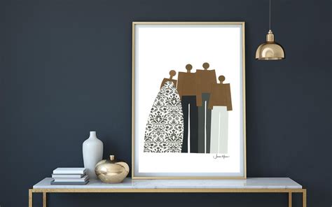 Family Portrait African American Family Art Art Print - Etsy