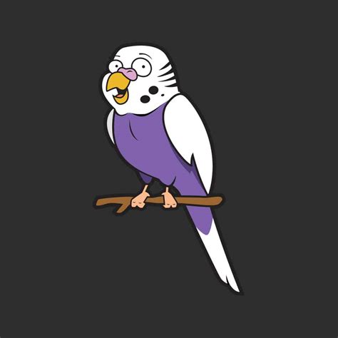 Happy Violet Budgie T-shirt - Birdwear