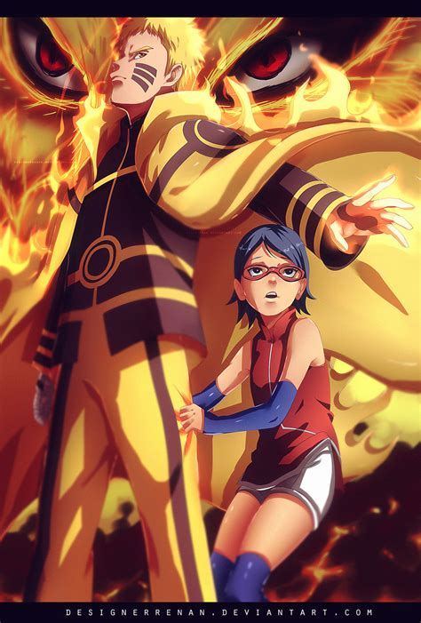 Naruto and Sarada by DesignerRenan on DeviantArt