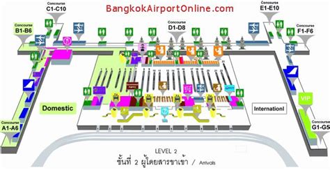 Suvarnabhumi Airport Terminal Map - Level 2 - Arrivals | Suvarnabhumi ...