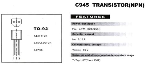 2SC945 Bipolar NPN Transistor: Pinout, Equivalents,, 45% OFF