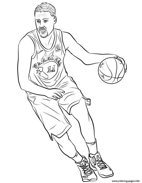 Klay Thompson Raptors Toronto Nba Coloring page Printable