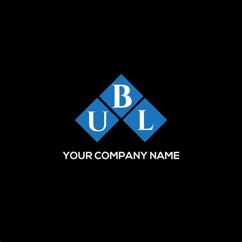 UBL letter logo design on BLACK background. UBL creative initials letter logo concept. UBL ...