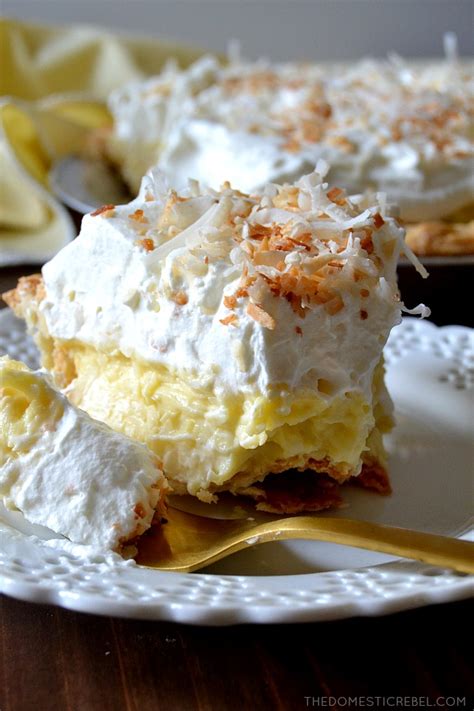 Best Ever Homemade Coconut Cream Pie | The Domestic Rebel