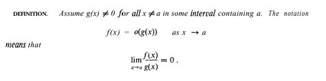 limits - Property of the little-o notation in Calculus Apostol ...