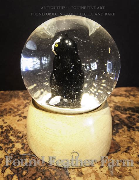 Vintage Black and White Tuxedo Cat Snow Globe