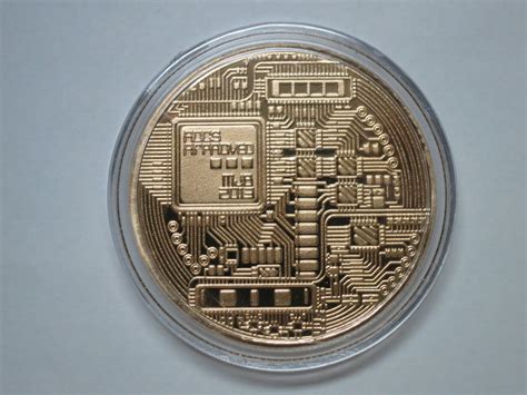 Bitcoin Gold Plated Physical Coin Cryptocurrency BTC Collectible Coin ...