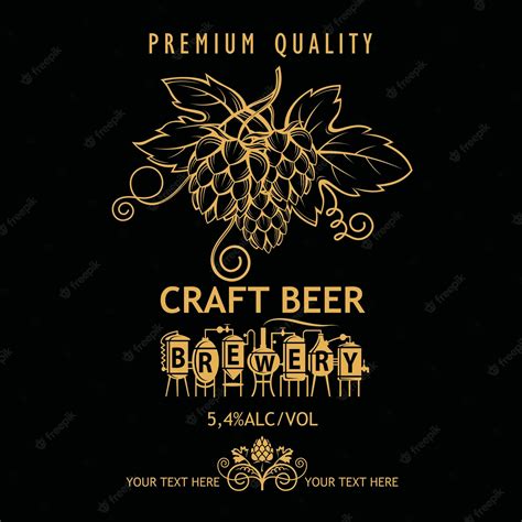 Premium Vector | Beer label design