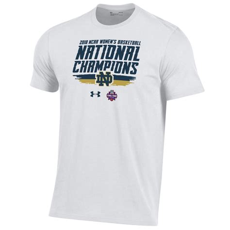 Under Armour Notre Dame Fighting Irish White 2018 NCAA Women's ...