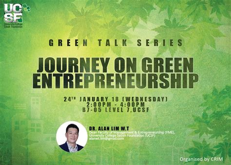 Journey on Green Entrepreneurship - University College Sabah Foundation