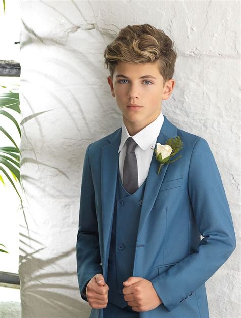 Boys blue suit - Ford | Petrol blue suit, Boys suits, Boys wedding suits