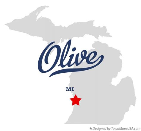 Map of Olive, Ottawa County, MI, Michigan