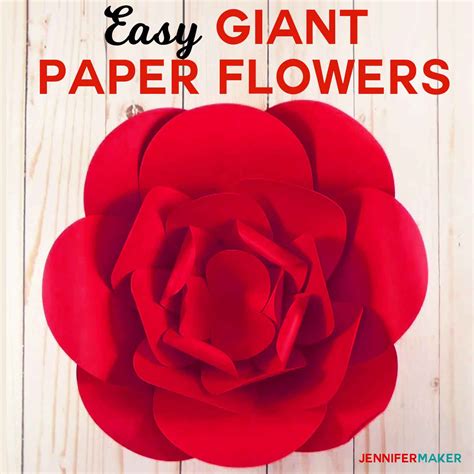 How to Make Giant Paper Flowers - Easy and Fast! - Jennifer Maker