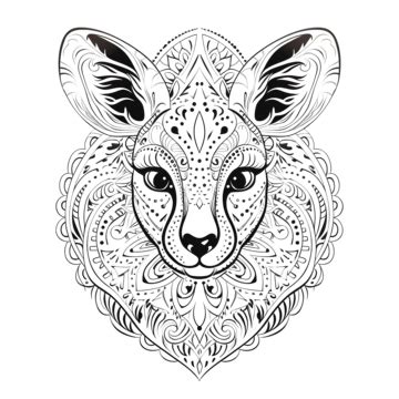 Kangaroo Mandala Ornament, Kangaroo, Mandala, Ornament PNG Transparent Image and Clipart for ...