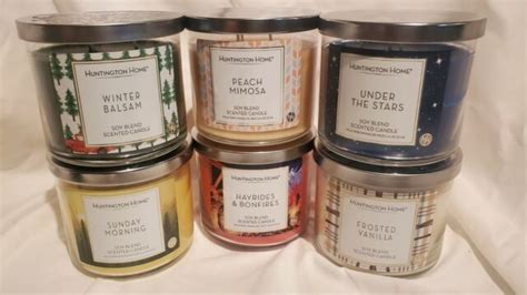 NEW Huntington Home 3 Wick Soy Blend Scented Candles 14 Oz - You Choose | eBay