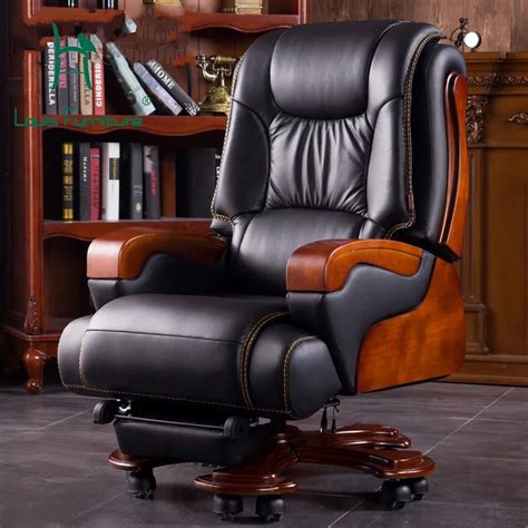 Louis Fashion Office Chairs Leather Boss Chair Massage Chair Household Computer Chair-in Office ...