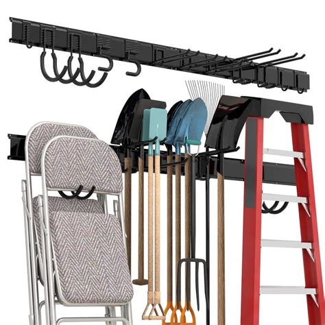 Sttoraboks 68 in. Garage Tool Storage Steel Rack, 600 lbs. Load Capacity Wall Mounted Storage ...