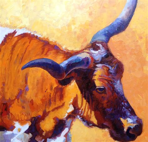 Daily Painters of Texas: Twisted - Longhorn Cow painting by Debbie Grayson Lincoln