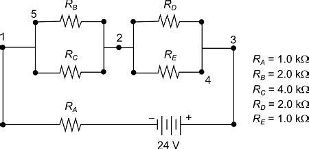 For the circuit shown below: Calculate the voltage drop across resistor ...