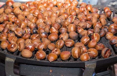 Roasted chestnuts stock image. Image of barbecue, grilled - 82855335