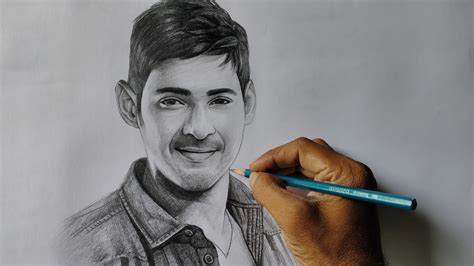 Mahesh Babu Pencil Drawing and Shading Video For Beginners | Live Art ...