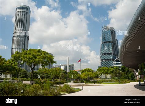 03.02.2018, Singapore, Republic of Singapore, Asia - View of the South Beach Tower in downtown ...