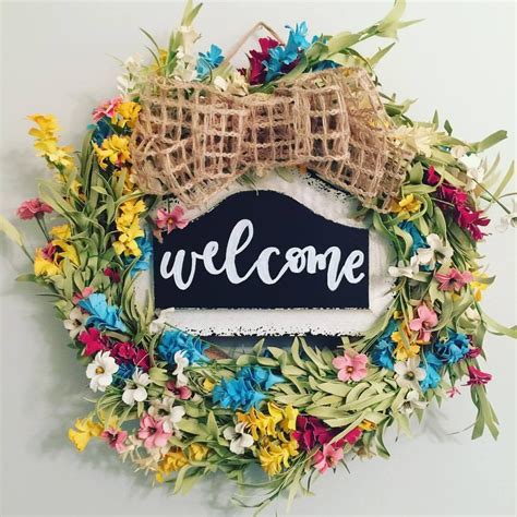 Welcome Wreath for your home | Welcome wreath, Wreaths, How to make wreaths