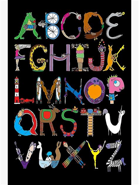 "Alphabet Funny Print Vertical" Poster for Sale by DeGeo | Redbubble