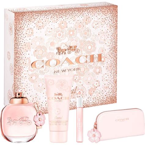 COACH Floral Eau de Parfum is inspired by Coach's signature leather Tea Roses. Combining fruity ...