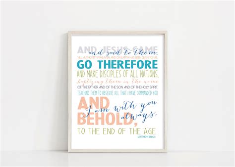 Great Commission Printable Art - Matthew 28:18-20 - The Great ...