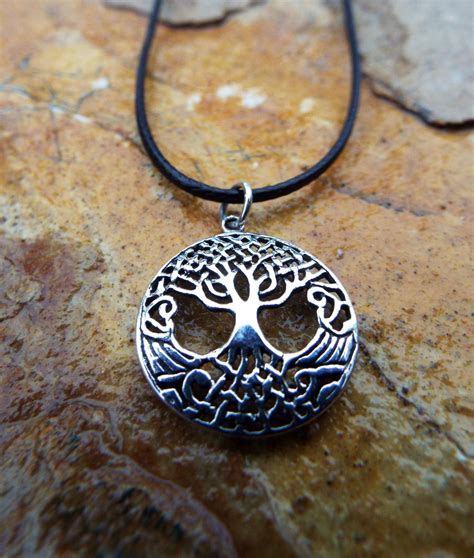 Tree of Life Pendant Silver Protection Handmade Celtic Sterling 925 Necklace Gothic Dark Jewelry ...