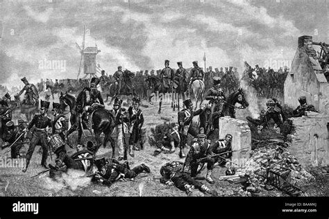 events, War of the Seventh Coalition 1815, Battle of Ligny, 16.6.1815, position of the Prussian ...