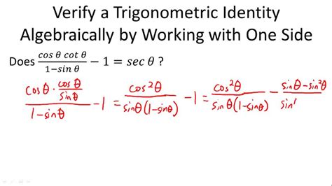 Verifying Trig Identities - Verifying Trigonometric Identities Equations Hard Examples With ...