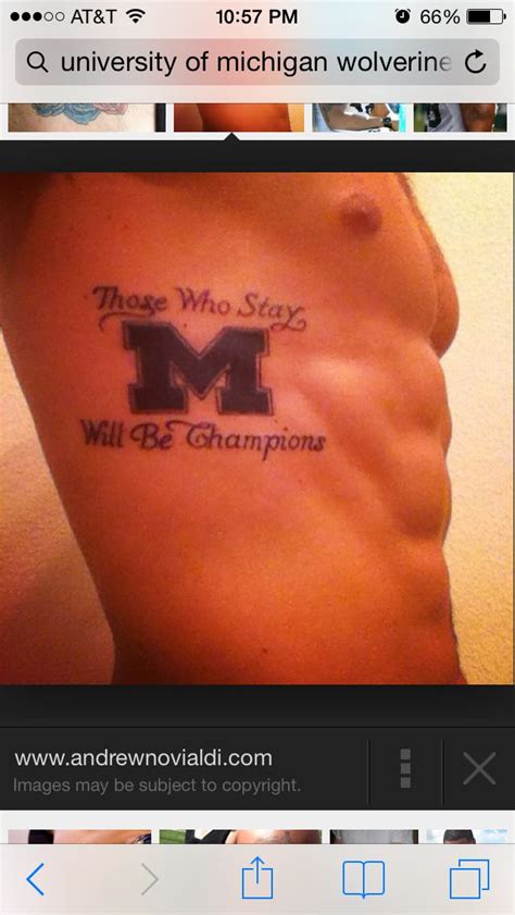 University of michigan wolverines tattoo. I love it! Those who stay will be champions ...