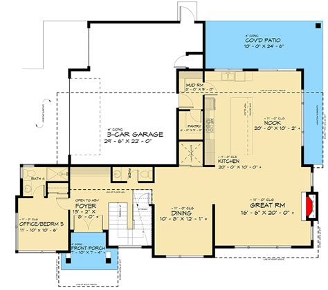 3-Story Modern Home Plan with Elevator and Side Garage - 4237 Sq Ft ...