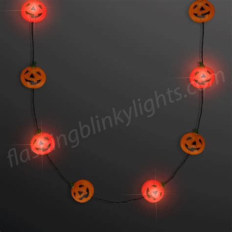 Light Up Little Pumpkin Charms LED Necklace | FlashingBlinkyLights