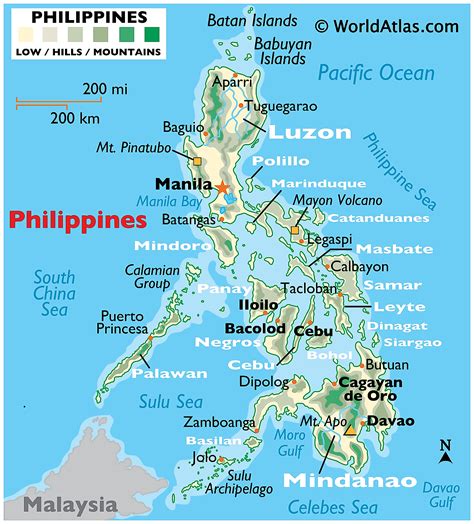 karta filippinerna Map philippines political maps asia country ...