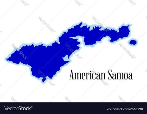 American samoa outline map Royalty Free Vector Image