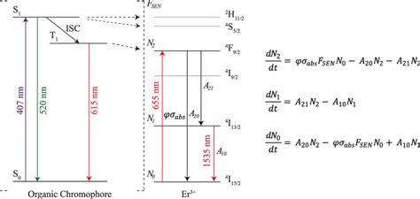 Jablonski diagram for the energy transfer between the chromophore and... | Download Scientific ...