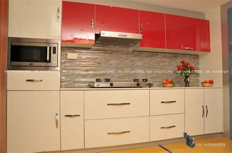 Modern Mica Laminate High Gloss straight Modular Kitchen at Rs 500/sq ft in Madurai