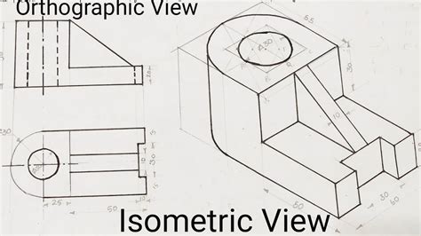 Drawing Of Isometric View - YouTube